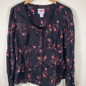 Roper western embroidered shirt size XL